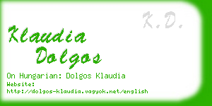 klaudia dolgos business card